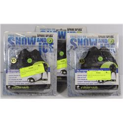 THREE PAIRS OF SNOW & ICE SLIP ON CLEATS - SIZE XS