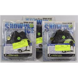THREE PAIRS OF SNOW & ICE SLIP ON CLEATS - SIZE XS