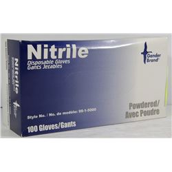 BOX OF 100 NITRILE DISPOSABLE GLOVES