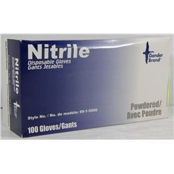 BOX OF 100 NITRILE DISPOSABLE GLOVES