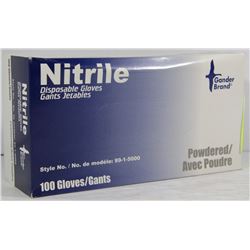 BOX OF 100 NITRILE DISPOSABLE GLOVES