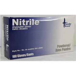 BOX OF 100 NITRILE DISPOSABLE GLOVES