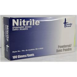 BOX OF 100 NITRILE DISPOSABLE GLOVES