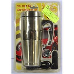 NEW PLUG/STIR MUG WITH 12V LIGHTER ADAPTER