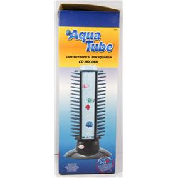 item#33  AQUA TUBE LIGHTED TROPICAL FISH CD HOLDER
