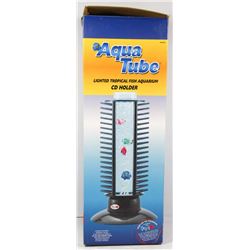 item#33  AQUA TUBE LIGHTED TROPICAL FISH CD HOLDER