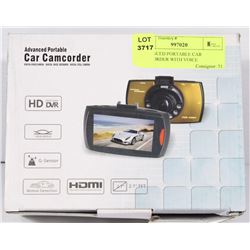 ADVANCED PORTABLE CAR CAMCORDER WITH VOICE