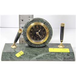 ESTATE DESKTOP CLOCK WITH PEN HOLDER