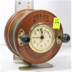 ESTATE PEETZ FISHING ROD REEL STYLE CLOCK