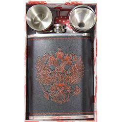 ESTATE FLASK W/ SHOT GLASSES