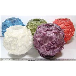 BOX OF VINTAGE HANDMADE DECORATIVE CANDLE HOLDERS