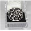 Image 1 : LARGE BIKER WIDE BAND SKULL RING SIZE 10
