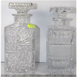 2 CRYSTAL DECANTERS