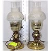 Image 1 : LOT OF 2 13" TALL VINTAGE STYLE LAMPS