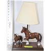Image 1 : VINTAGE WORK HORSE LAMP - 17" TALL