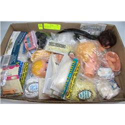 LOT OF NEW DOLL HAIR & OTHER DOLL CRAFTING