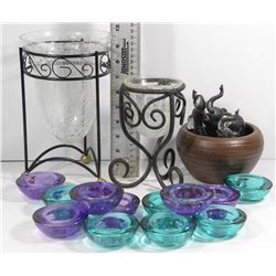 SET OF ELEGANT VINTAGE STYLE TABLE LAMPS WITH BOX