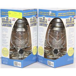 2 NEW  ANTIQUE REPRODUCTION LANTERN WITH LED