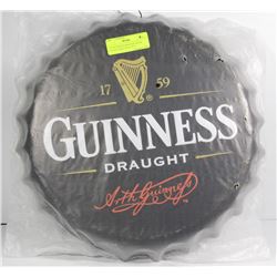 1759 GUINNESS DRAUGHT BEER BOTTLE WALL SIGN 14" D