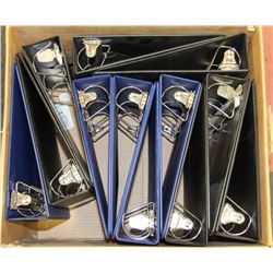 BOX OF ASSORTED TWELVE 2" D RING BINDERS