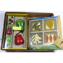 NEW APPLE & PEAR SALT SHAKER PEPPER MILL AND