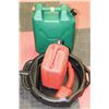Image 1 : OIL PAN AND 2 GAS JUGS  INCLUDING GREEN 20LITRE