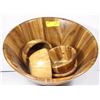 Image 1 : SET OF 5 WOODEN SALAD BOWLS