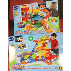 2 V-TECH "GO GO SMART WHEELS" GAMES X2