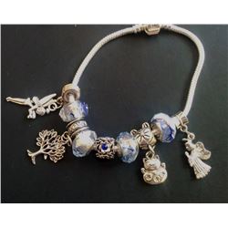 PANDORA STYLE BRACELET WITH CHARMS