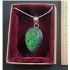 Image 1 : TEAR DROP SHAPED FIRE OPAL (LAB) PENDANT