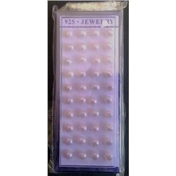 LOT OF 20 PAIRS OF PEARL STUD EARRINGS