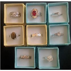 LOT OF 8 LADIES FASHION RING