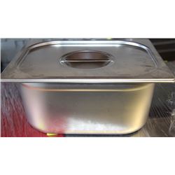 BRAND NEW S/S FOOD INSERT HALF SIZE 6"D W/LID