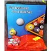 Image 1 : PROFESSIONAL POOL BALL SET WITH BAG OF POOL CUE