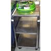 Image 1 : 3 SHELF STAINLESS STEEL CART ON WHEELS