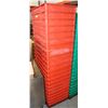 Image 1 : 22 ORANGE  DOUGH BINS ON CART