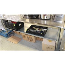 7' X 30" 2-TIER STAINLESS STEEL TABLE