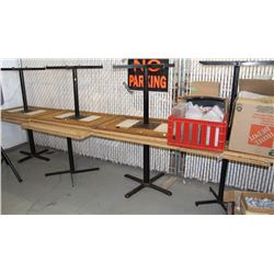 LOT OF 8 42" X 28" USED WOOD TABLES