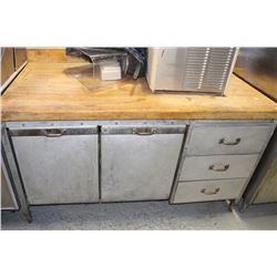 BUTCHER BLOCK TOP PREP TABLE