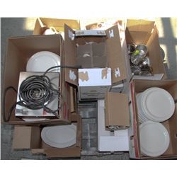 PALLET OF RESTAURANT DISHWARE, INCL. TEAPOTS,