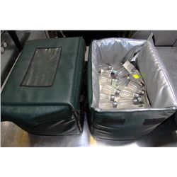 TWO WARMING BAGS - ONE FILLED WITH SALT & PEPPER