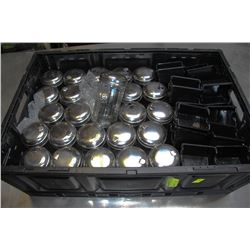 BLACK TUB WITH SUGAR DISPENSERS