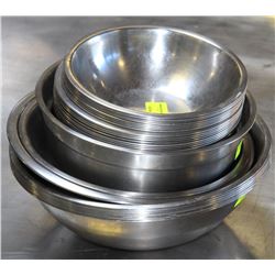 LARGE LOT OF STAINLESS STEEL BOWLS