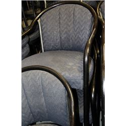 APPROX. 75 BLUE FABRIC & METAL DINING/PUB CHAIRS