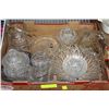 Image 1 : BOX OF ESTATE CUT GLASS DISHWARE AND MORE