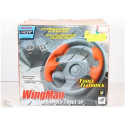 NEW LOGITECH STEERING WHEEL AND FOOT PEDALS WITH