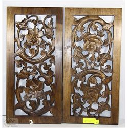 SET OF  2 WOODEN WALL DISPLAYS 11 1/2 X 23 1/2