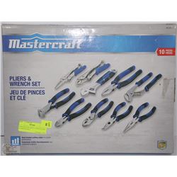 NEW MASTER CRAFT 10 PIECE PLIER & WRENCH SET