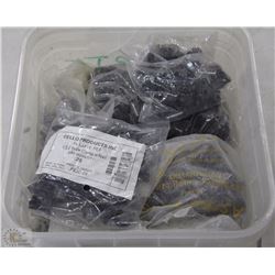 CLEAR BUCKET FULL OF NEW PLASTIC PEX