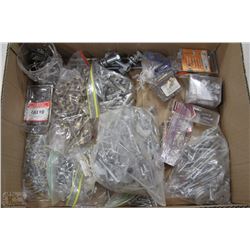 BOX W/ASSORTED BAGS OF SCREWS, BOLTS, ETC.